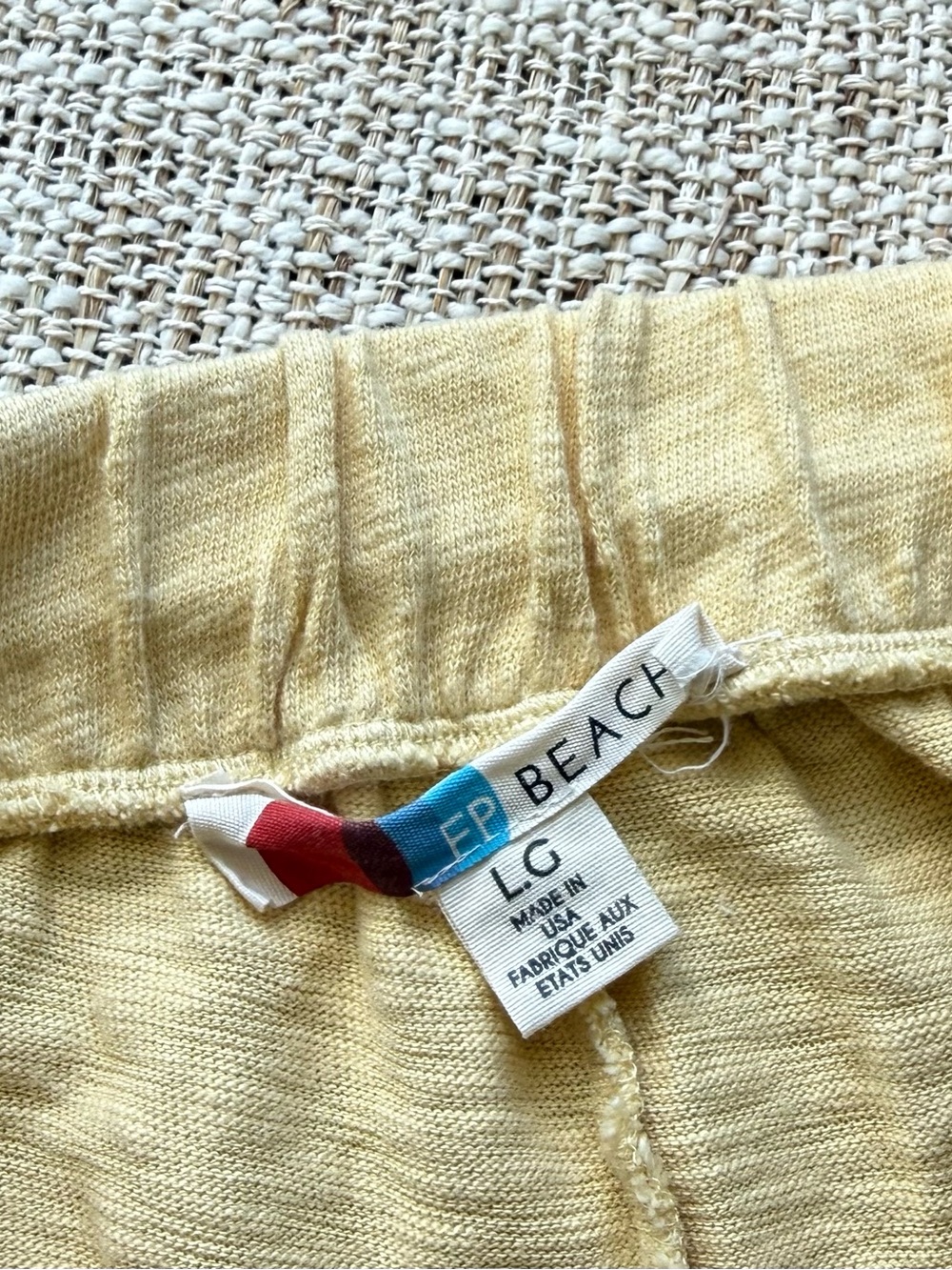 Light Yellow Free People Beach Pants - Picture 4 of 4